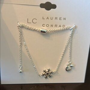 Lauren Conrad Silver Snowflake Bracelet